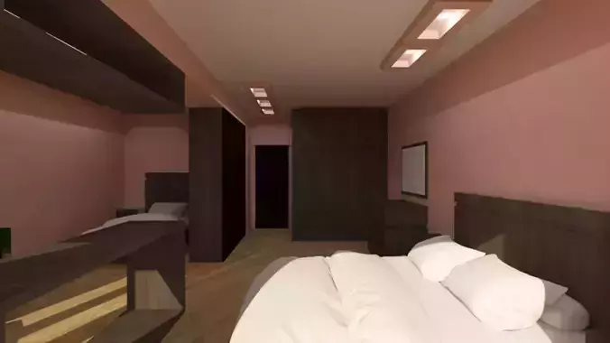 Bedroom and kitchen for new house