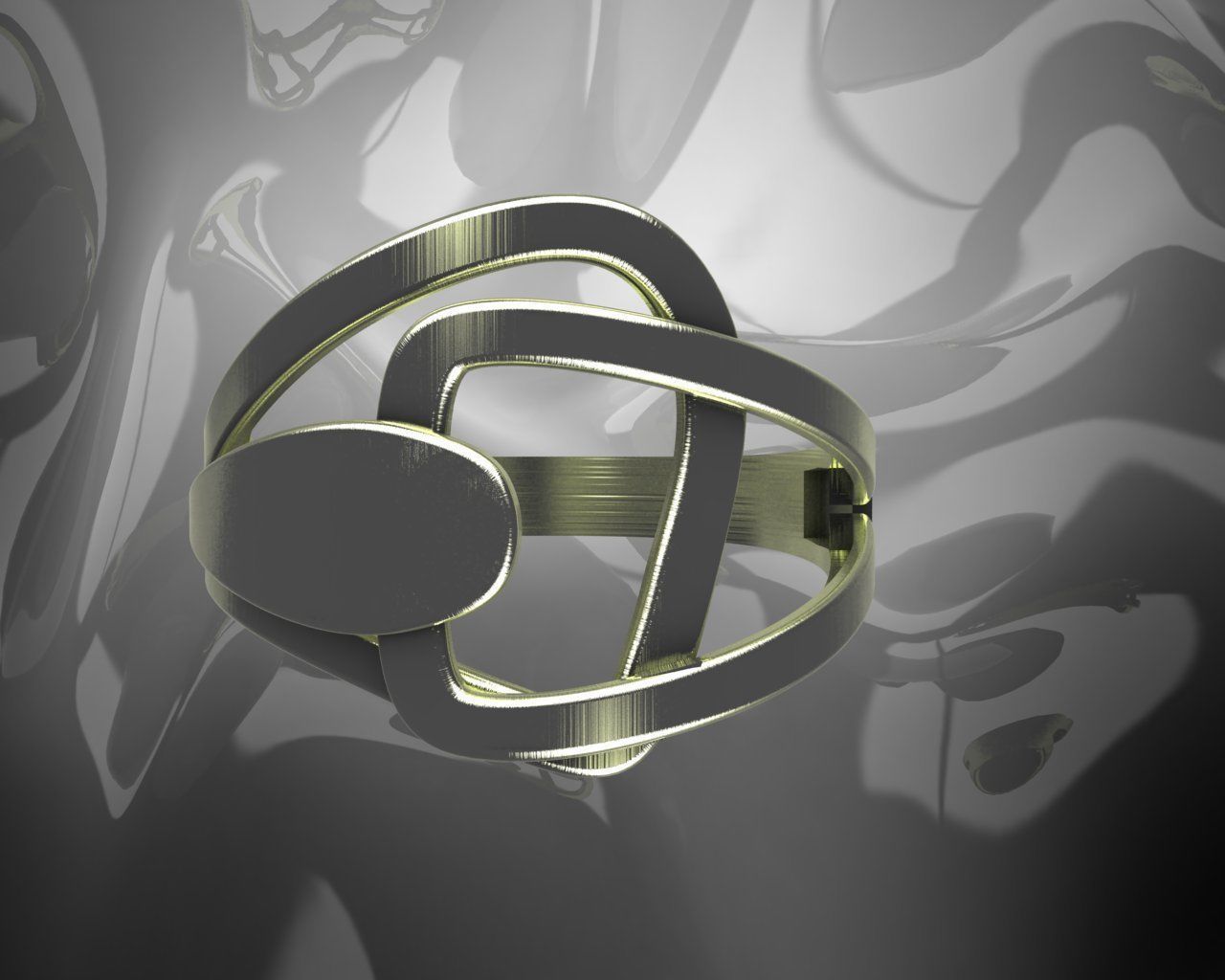 Plain Light Women Ring 3D print model_1