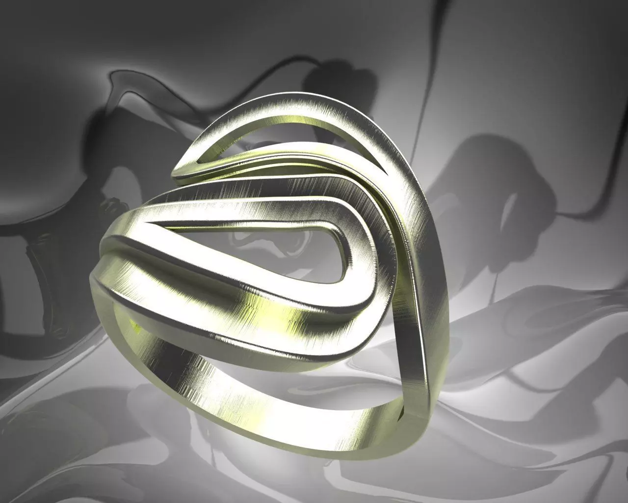 Plain Light Women Ring 3D print model_0