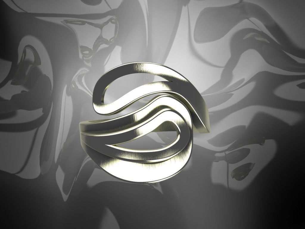 Plain Light Women Ring 3D print model_1