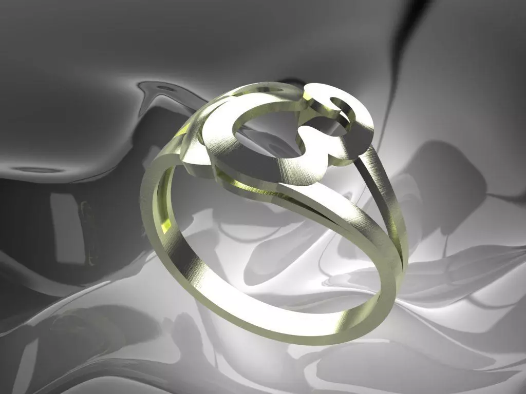 Plain Light Women Ring 3D print model_0