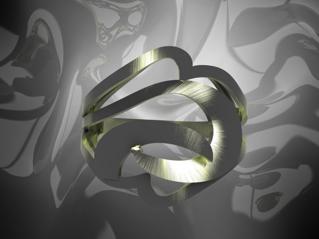 Plain Light Women Ring 3D print model_1