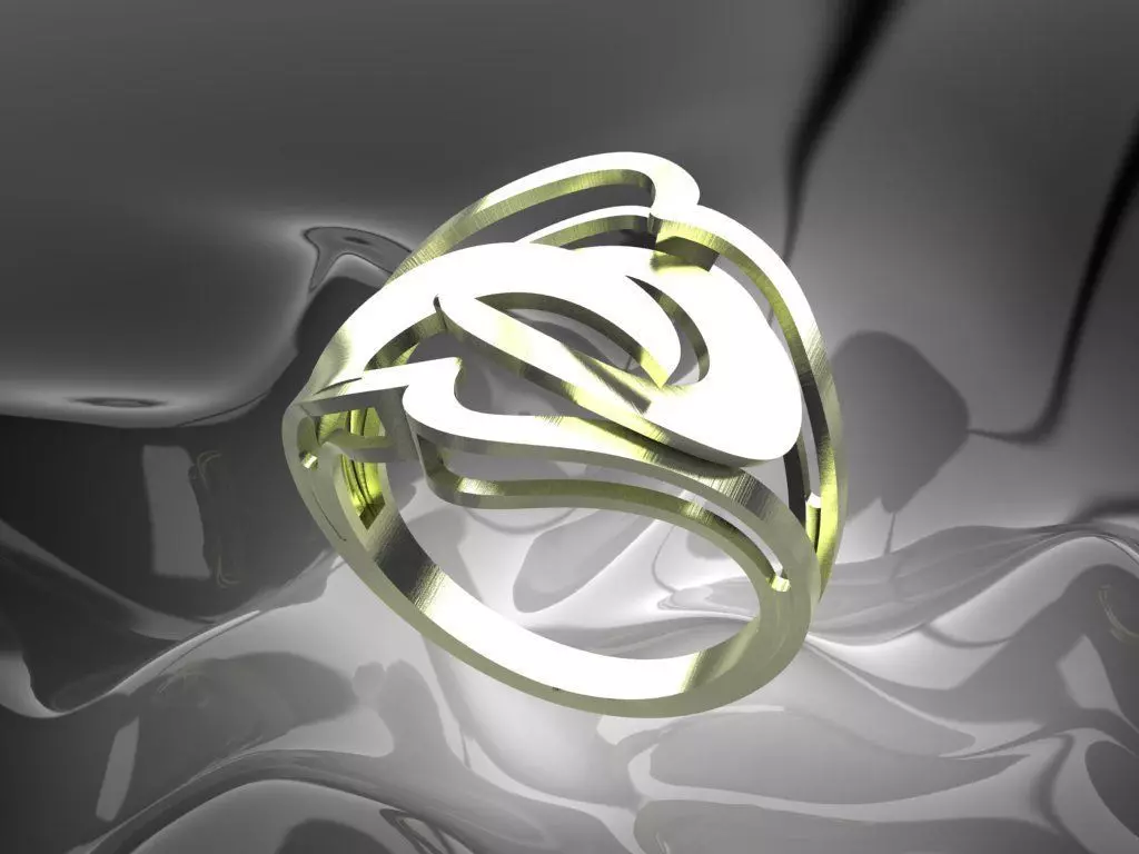 Plain Light Women Ring 3D print model_0