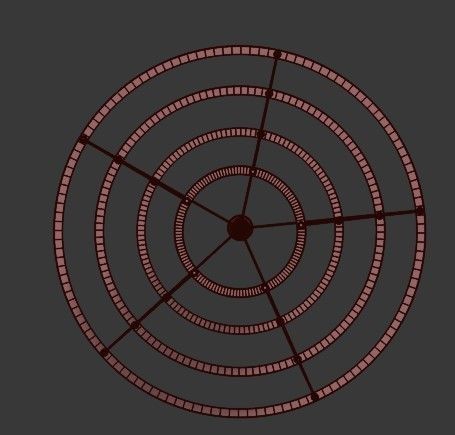 Halo chandelier 4 rings black von Roll Hill 3D model_1