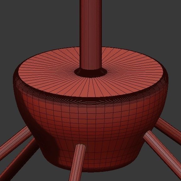 Halo chandelier 4 rings black von Roll Hill 3D model_5