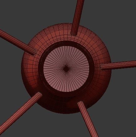 Halo chandelier 4 rings black von Roll Hill 3D model_4