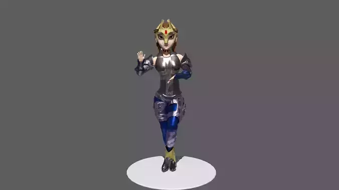 Queen female character in armor