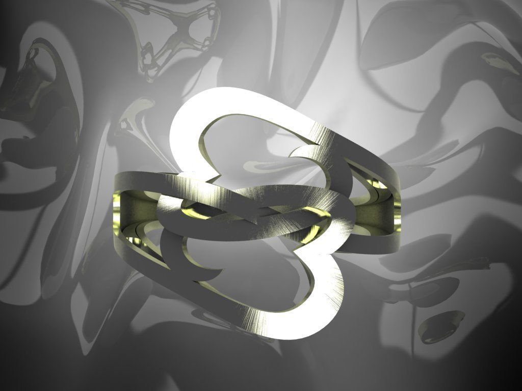 Plain Light Women Ring 3D print model_1