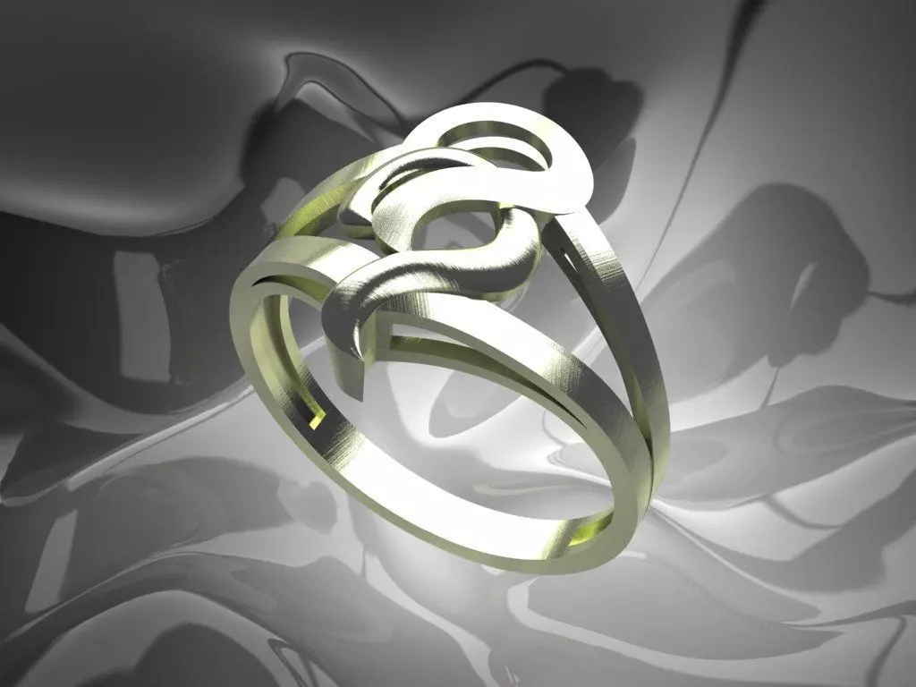 Plain Light Women Ring 3D print model_0