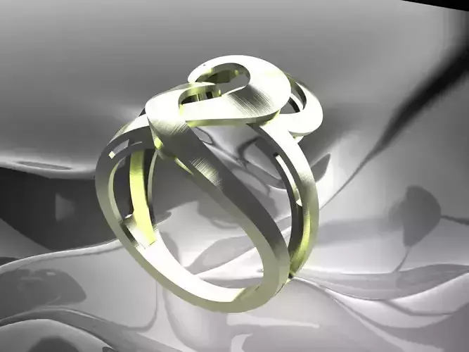 Plain Light Women Ring 3D print model