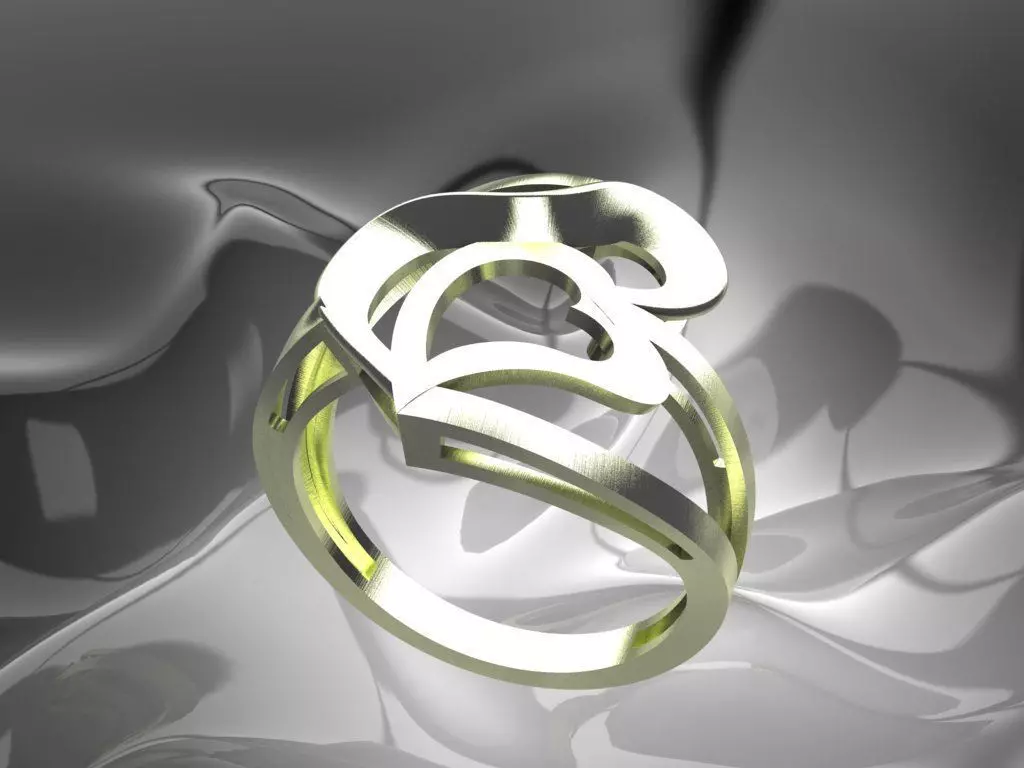 Plain Light Women Ring 3D print model_0