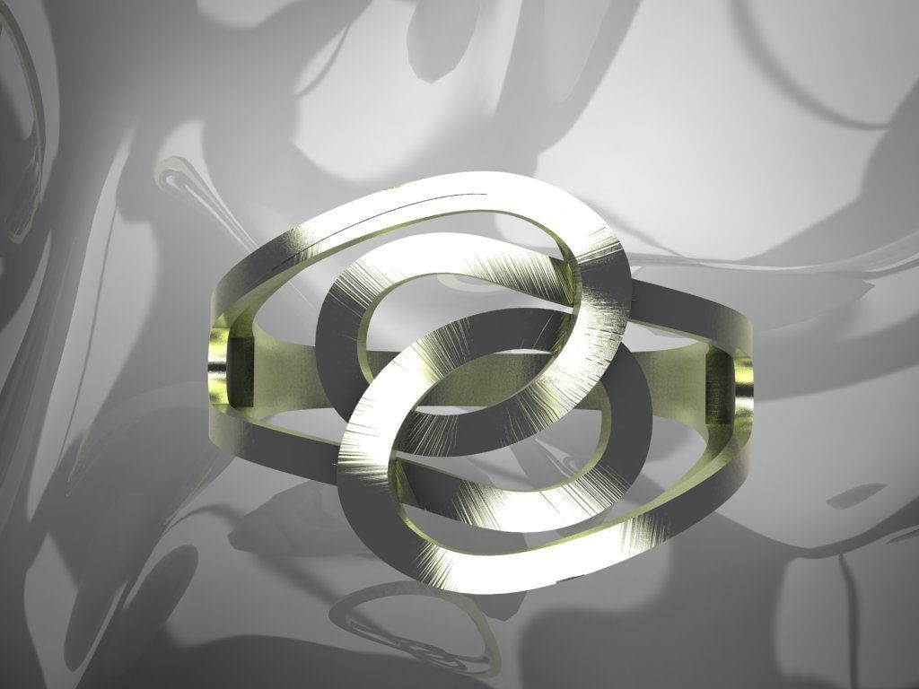 Plain Light Women Ring 3D print model_1