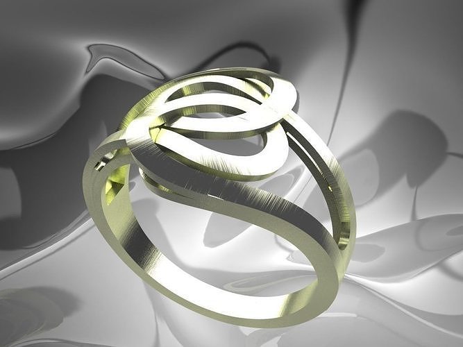 Plain Light Women Ring 3D print model