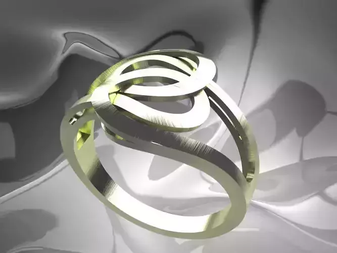 Plain Light Women Ring 3D print model