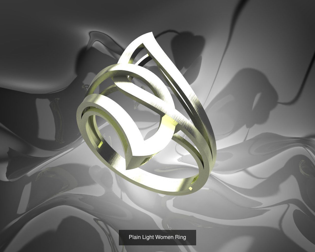 Plain Light Women 16 Model Ring 3dm Files 3D Model Collection_2
