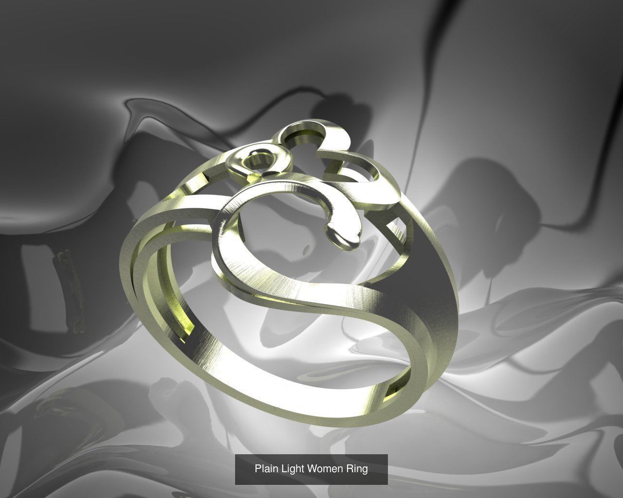 Plain Light Women 16 Model Ring 3dm Files 3D Model Collection_4