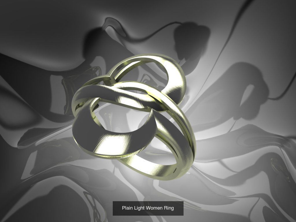 Plain Light Women 16 Model Ring 3dm Files 3D Model Collection_10