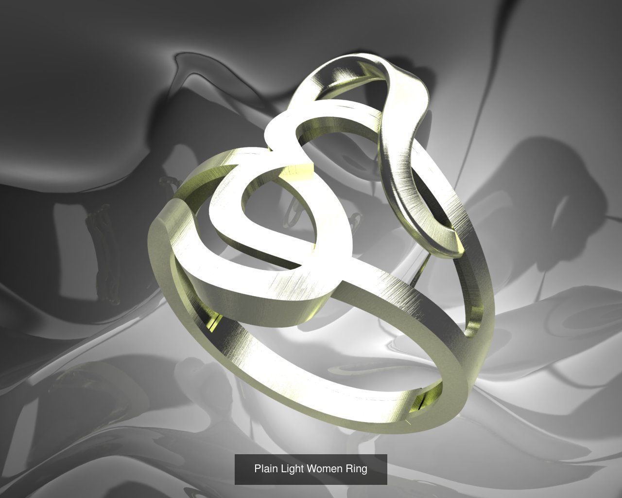 Plain Light Women 16 Model Ring 3dm Files 3D Model Collection_3