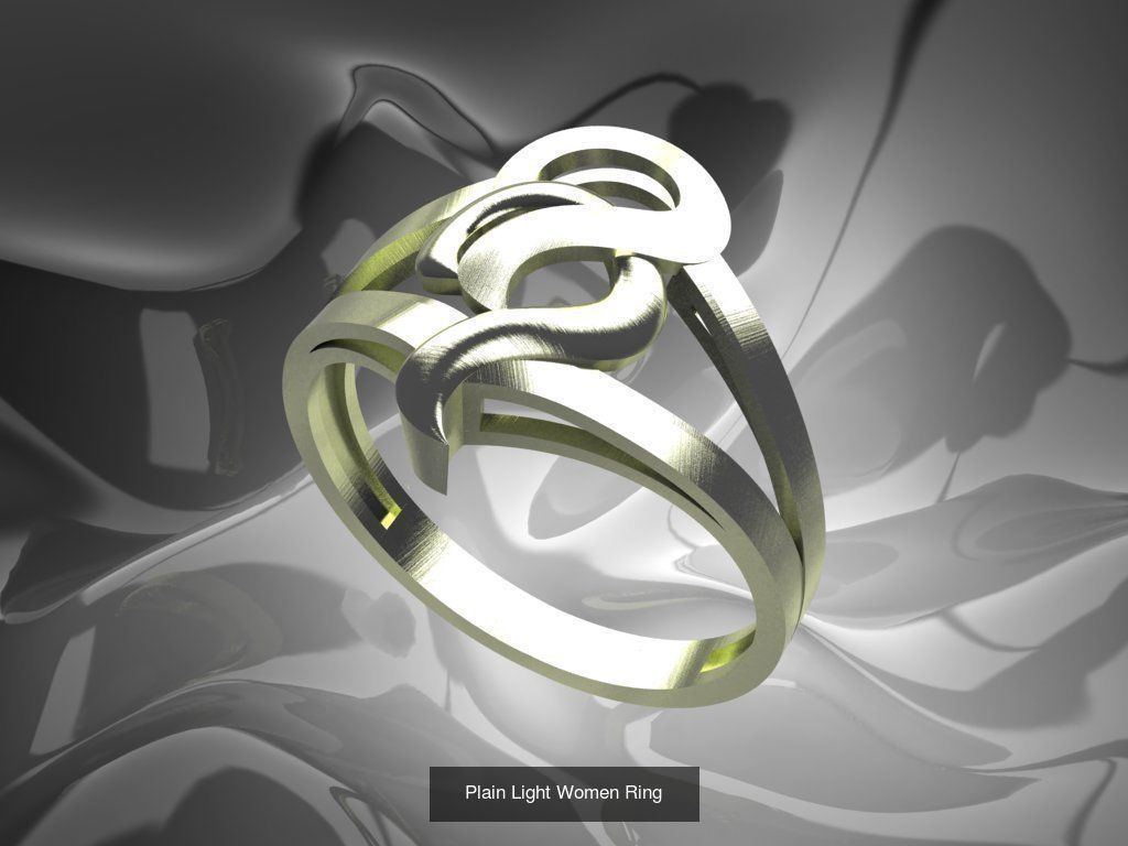 Plain Light Women 16 Model Ring 3dm Files 3D Model Collection_13