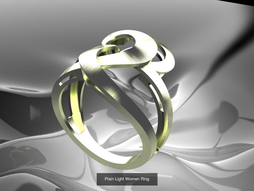 Plain Light Women 16 Model Ring 3dm Files 3D Model Collection_14