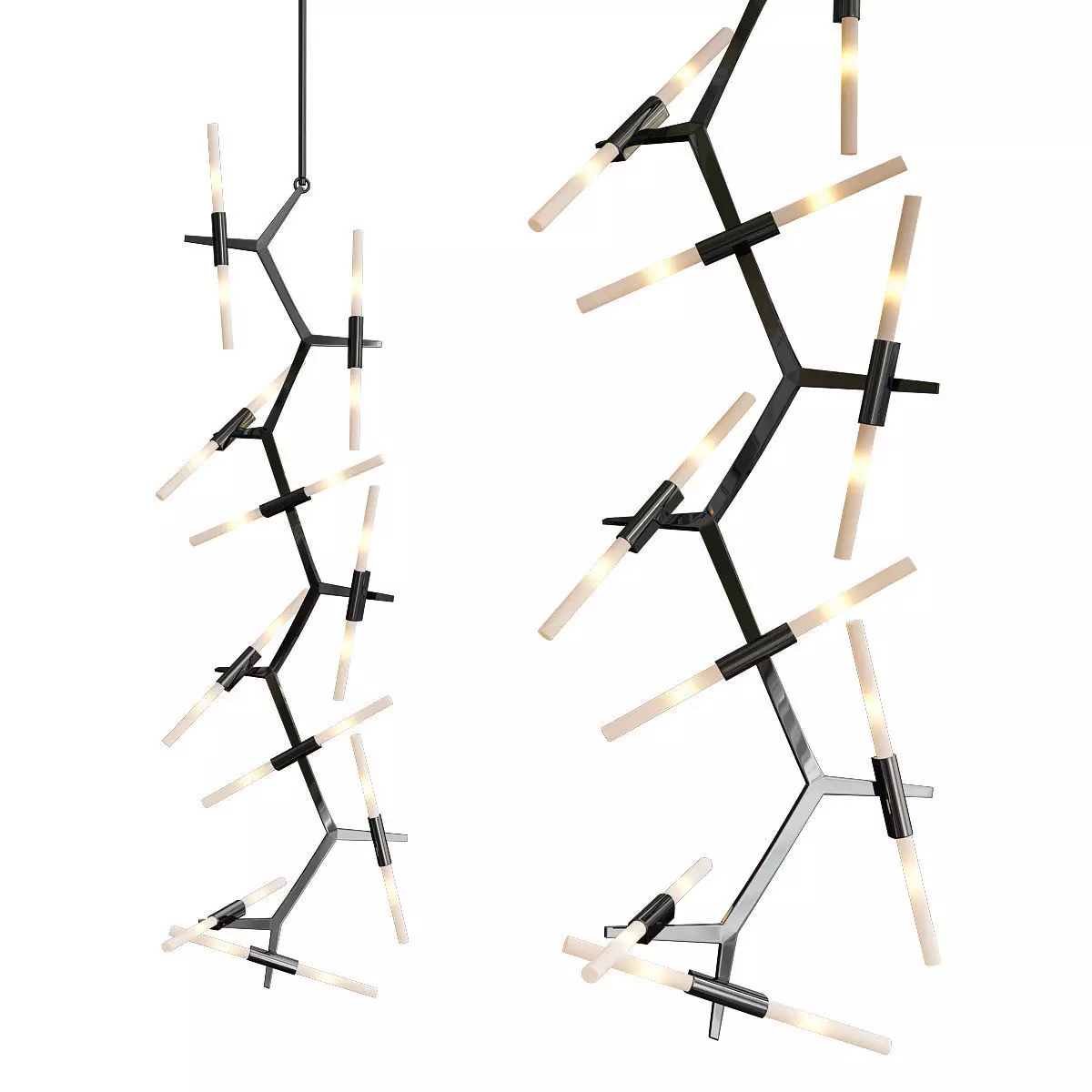 Agnes cascade 20 lights black von Roll Hill 3D model_0