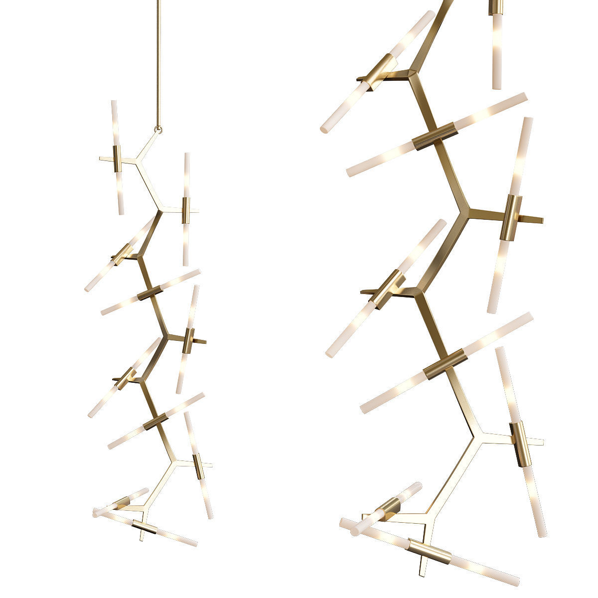 Agnes cascade 20 lights Gold von Roll Hill 3D model_5