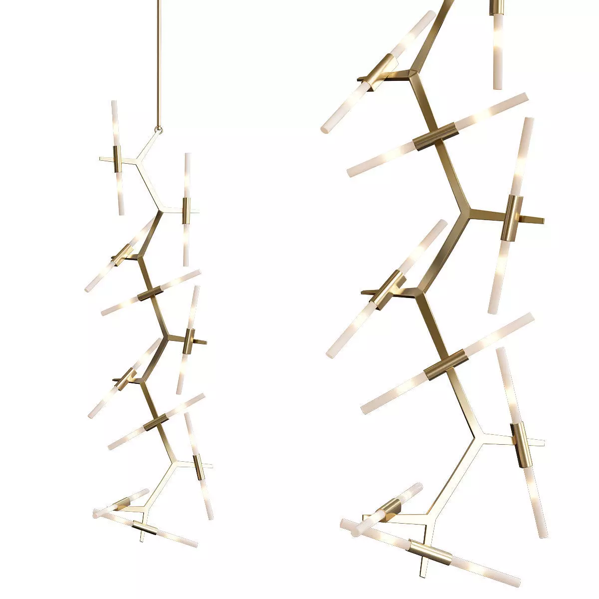 Agnes cascade 20 lights Gold von Roll Hill 3D model_0