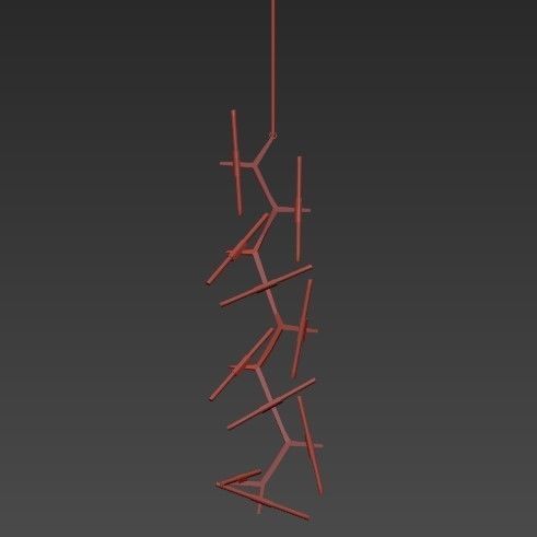 Agnes cascade 20 lights Gold von Roll Hill 3D model_4