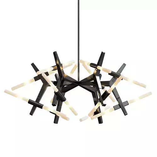 Astral Agnes chandelier 24 lights polished nickel von Roll Hill