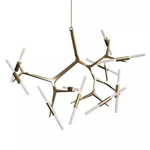 Agnes chandelier 20 lights brass von Roll Hill