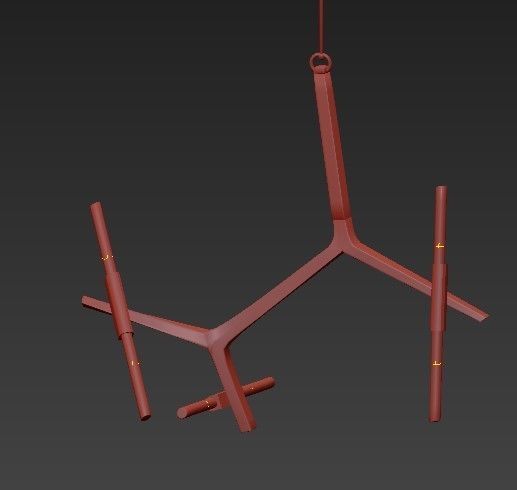 Agnes chandelier 6 lights von Roll Hill 3D model_4