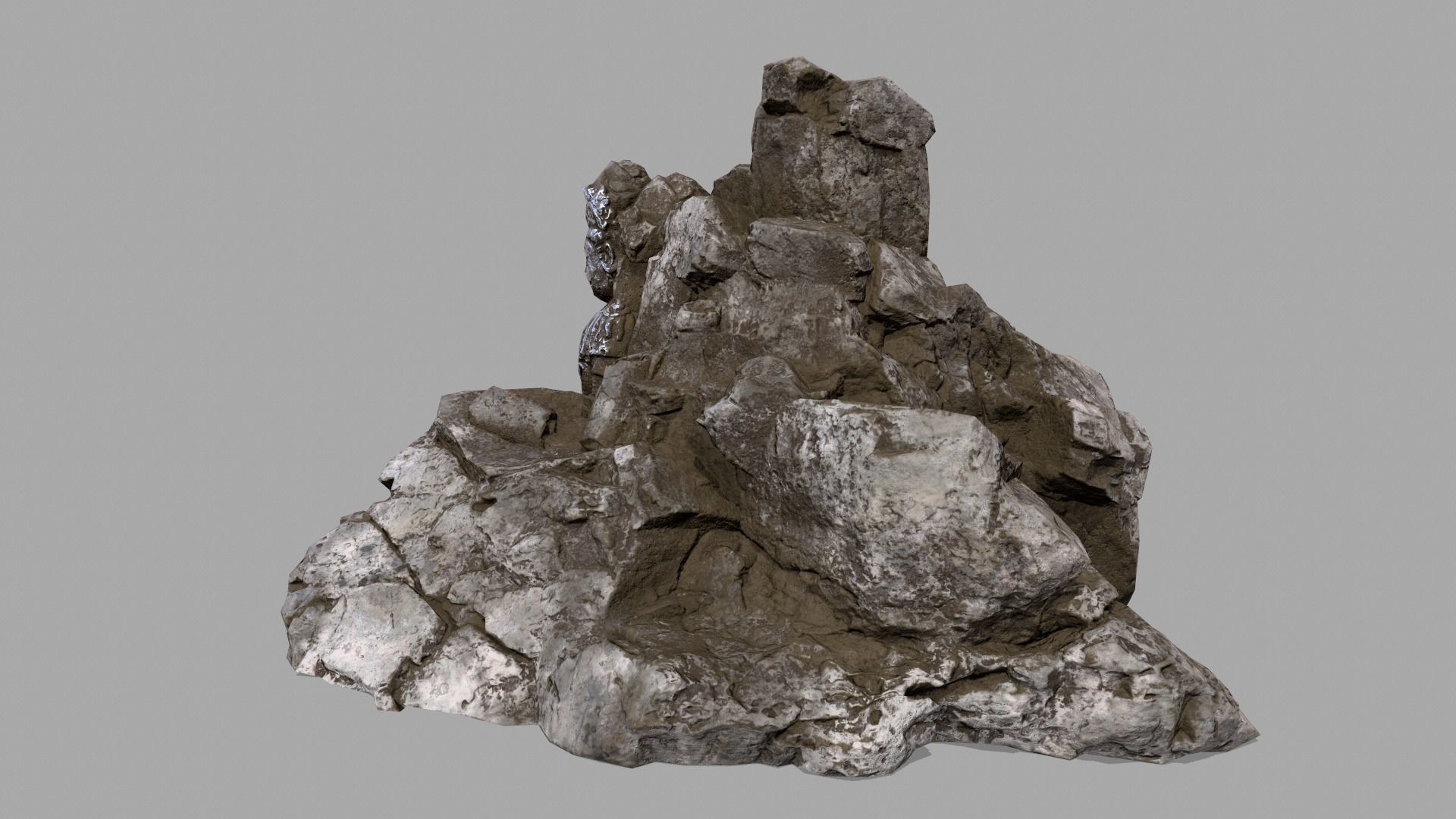 buda rock Low-poly 3D model_5
