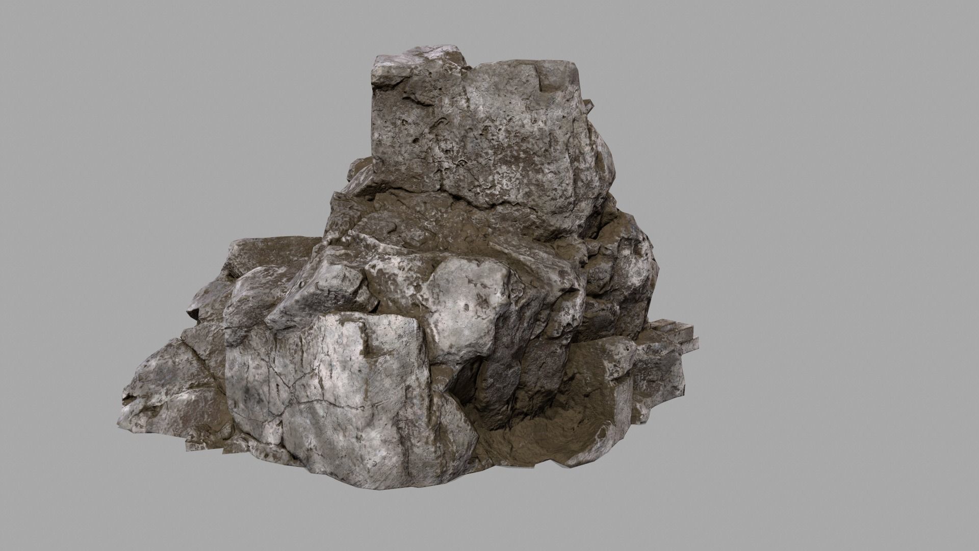 buda rock Low-poly 3D model_3