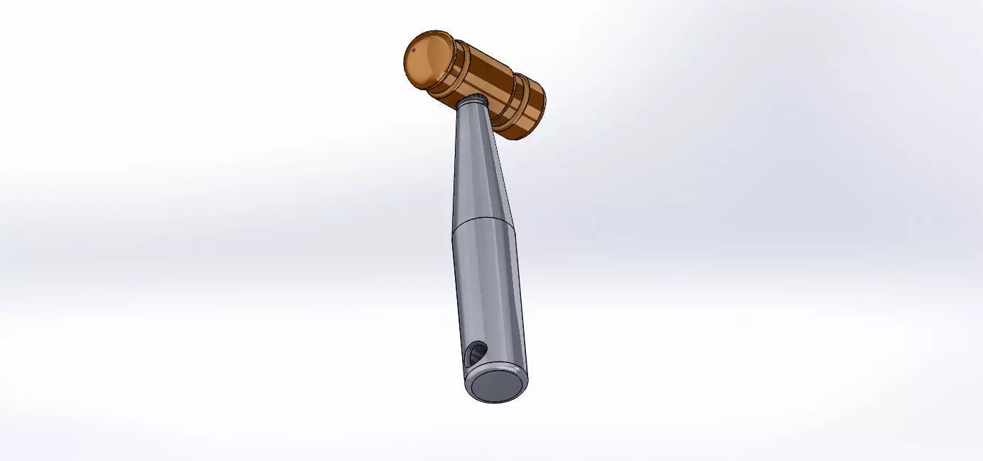 Dead Weight Mallet Handle and Head 3D print model_0