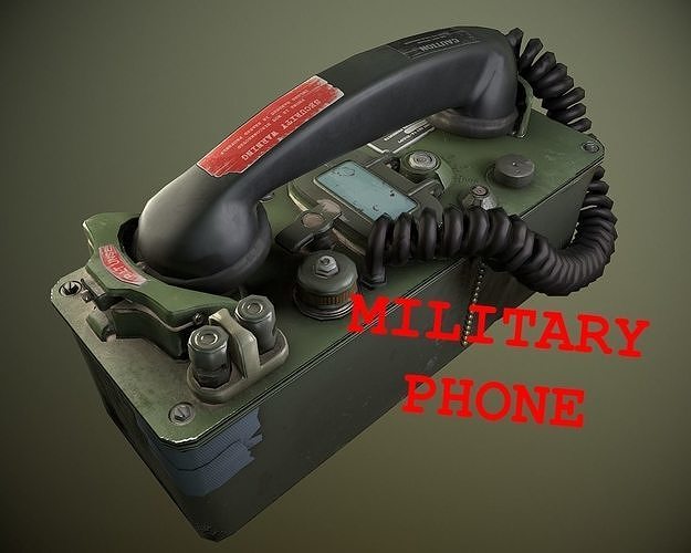 Military Phone Low-poly 3D model
