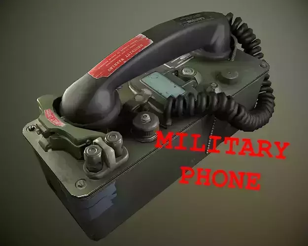 Military Phone Low-poly 3D model