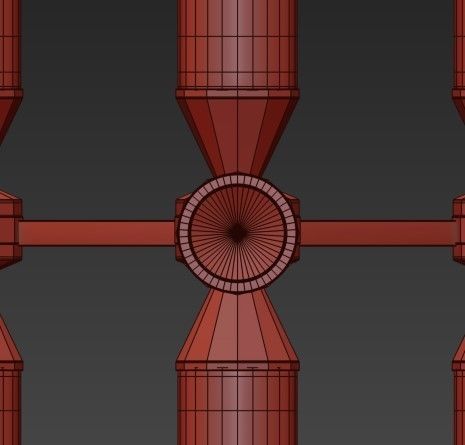 Castle 12 03 black  cream von Roll Hill 3D model_1