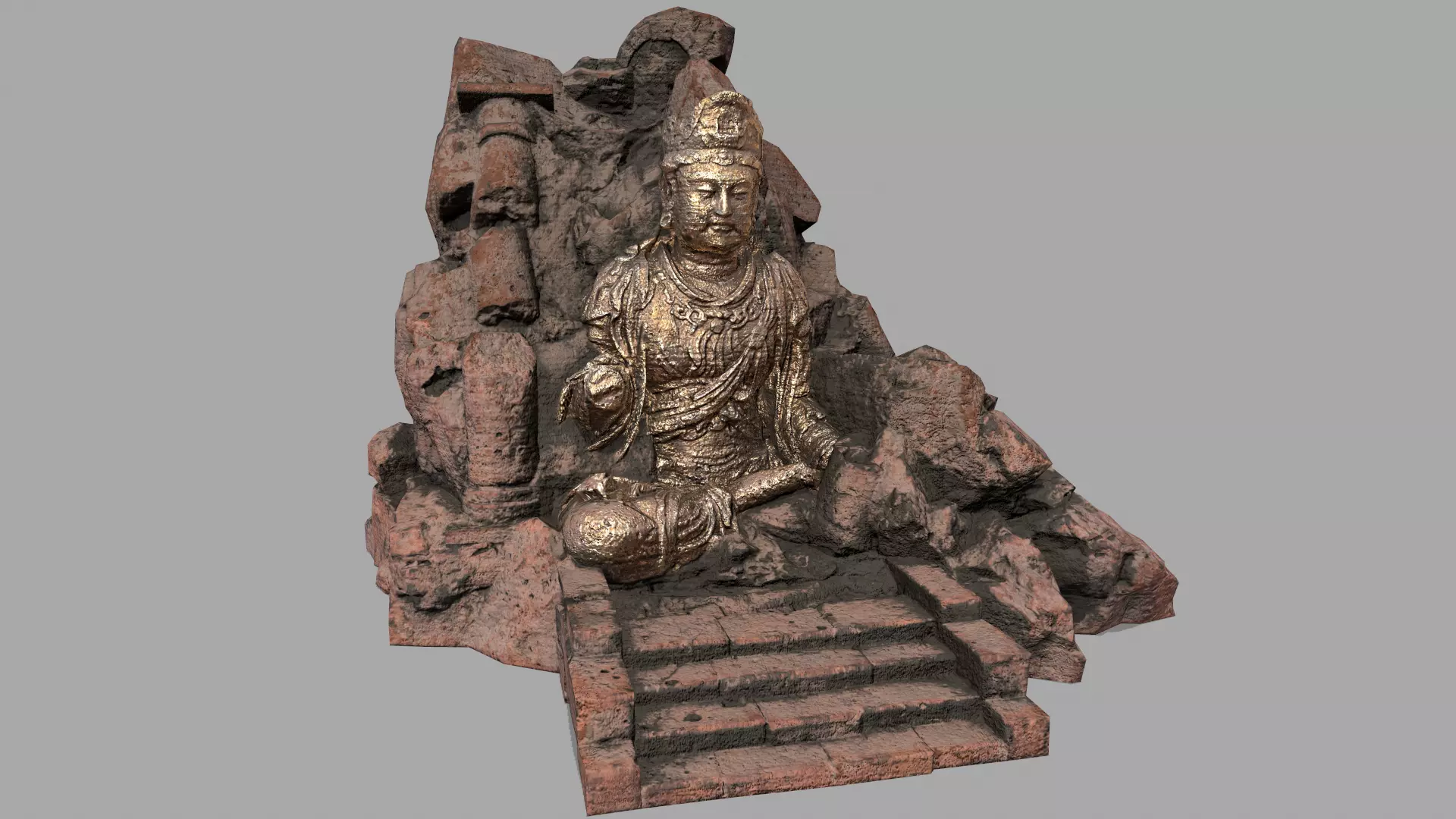 buda rock Low-poly 3D model