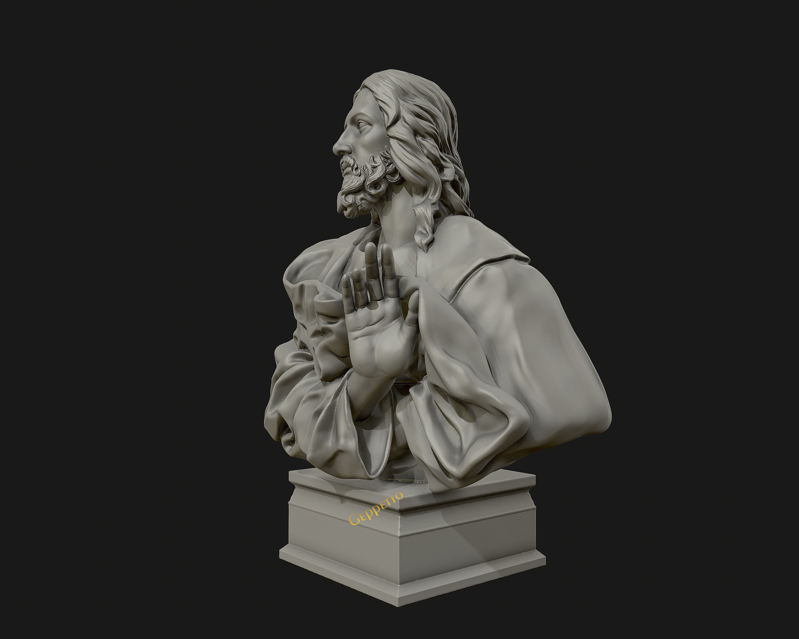 Jesus Christ Sculpture ready to 3D print 3D print model_11