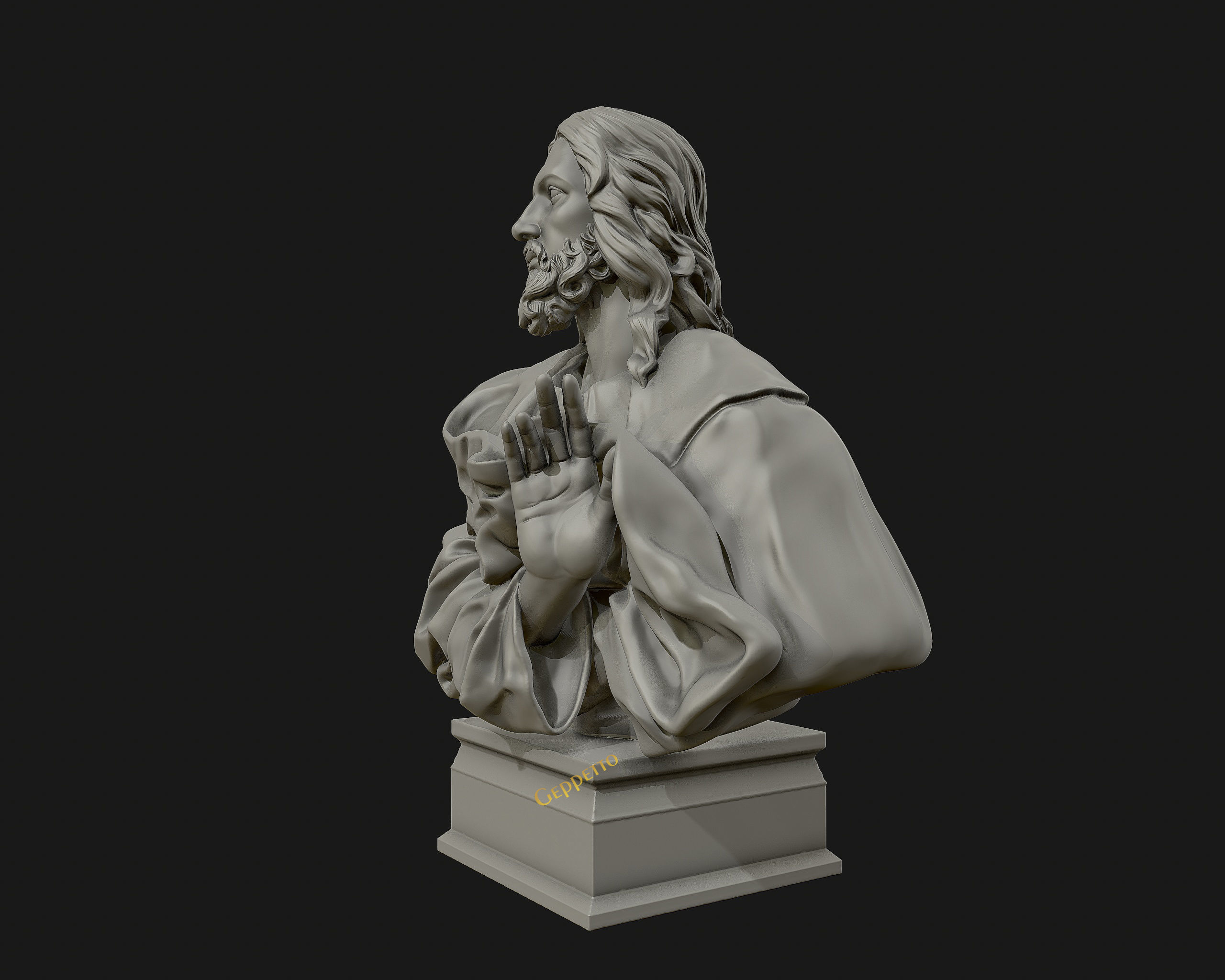 Jesus Christ Sculpture ready to 3D print 3D print model_12