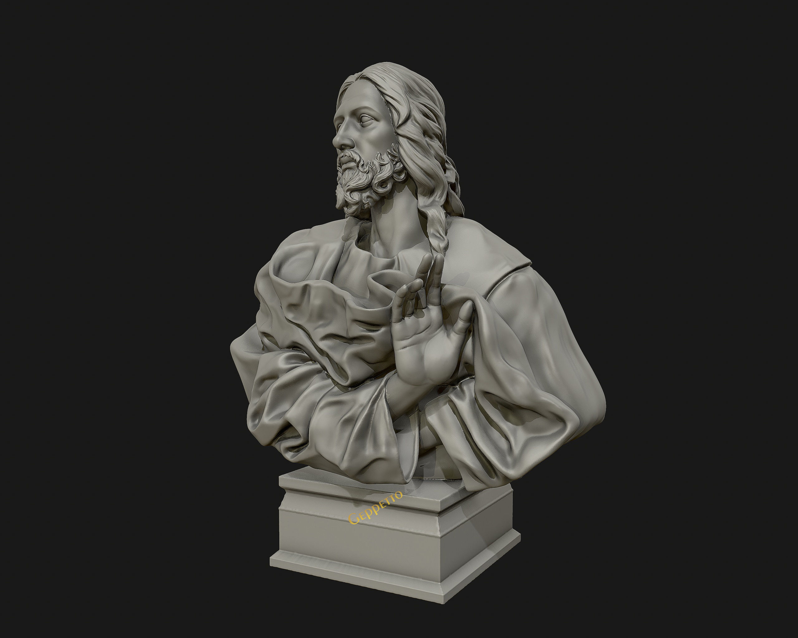 Jesus Christ Sculpture ready to 3D print 3D print model_7