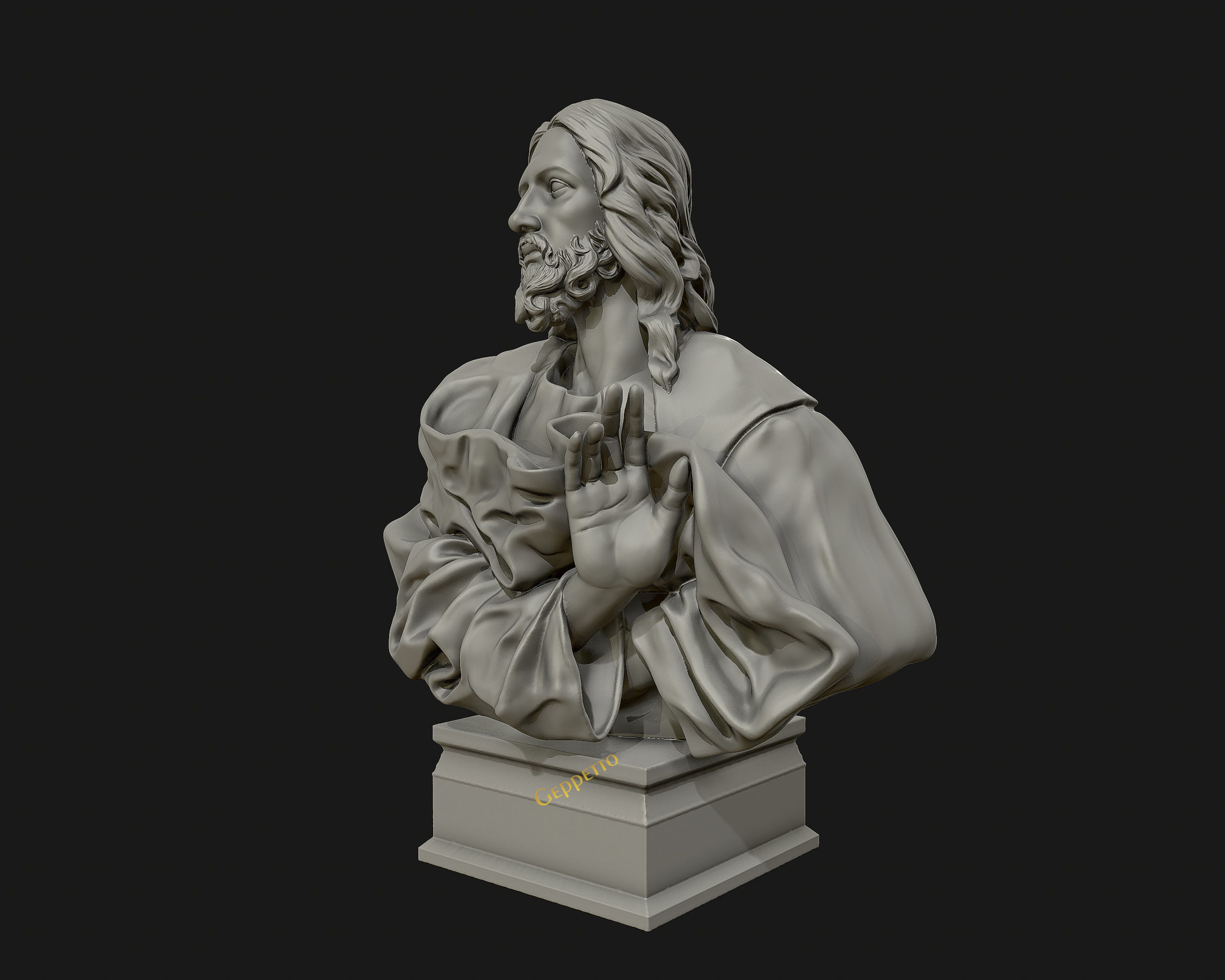 Jesus Christ Sculpture ready to 3D print 3D print model_9