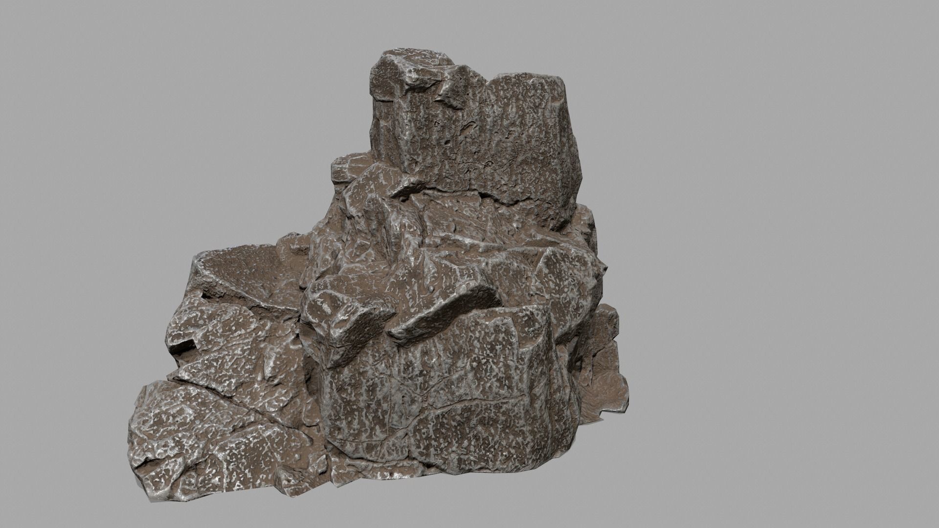 buda rock Low-poly 3D model_4