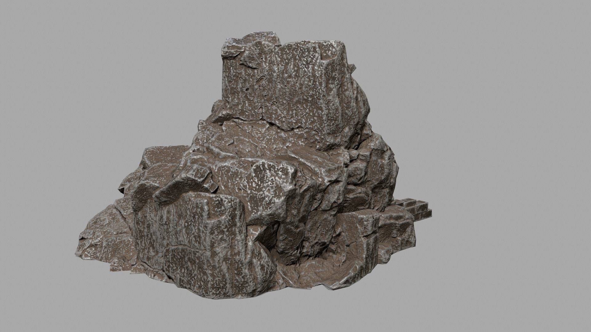 buda rock Low-poly 3D model_3