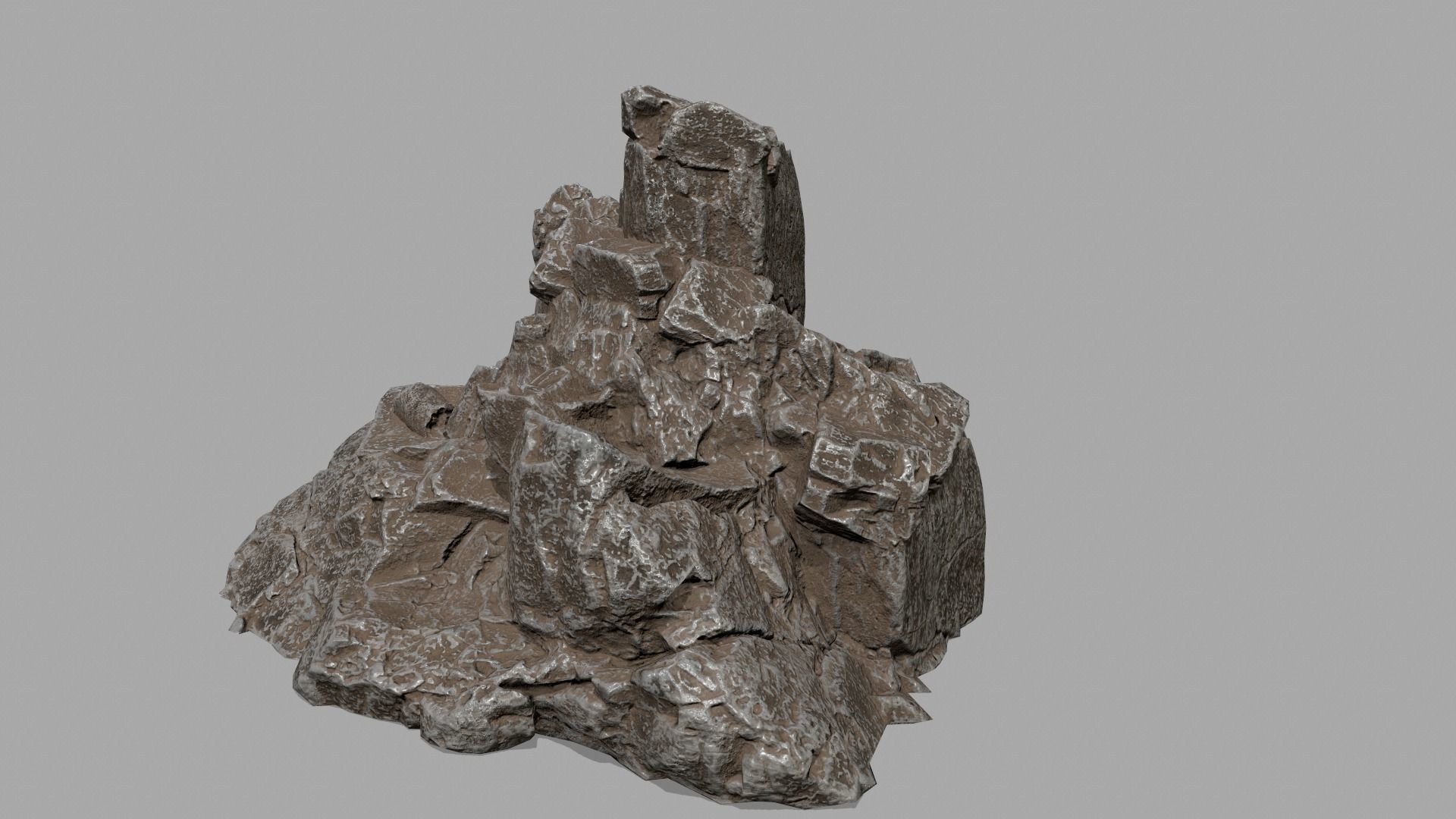 buda rock Low-poly 3D model_5