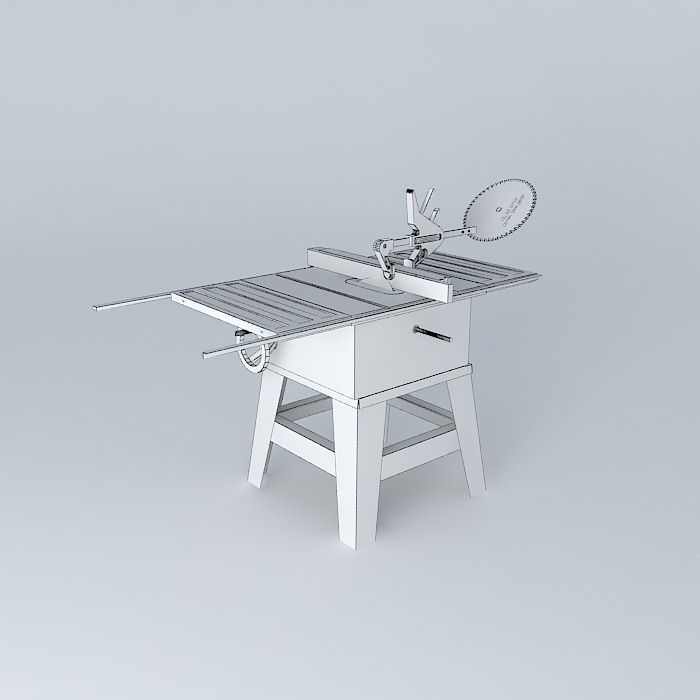 Inovative table saw Free 3D model_4
