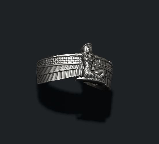 Isis ring 3D print model_5