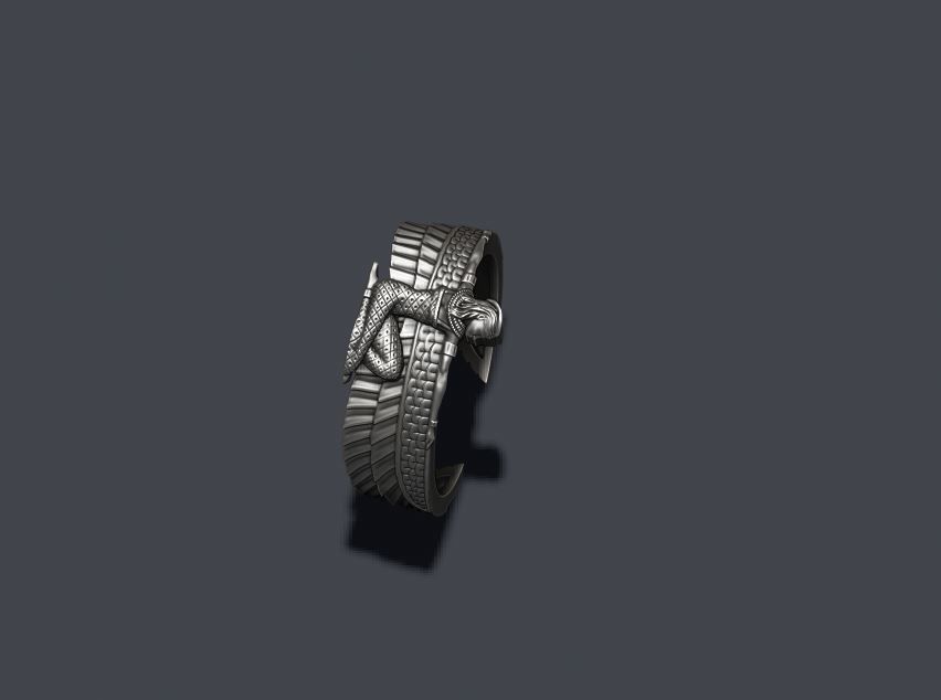 Isis ring 3D print model_4