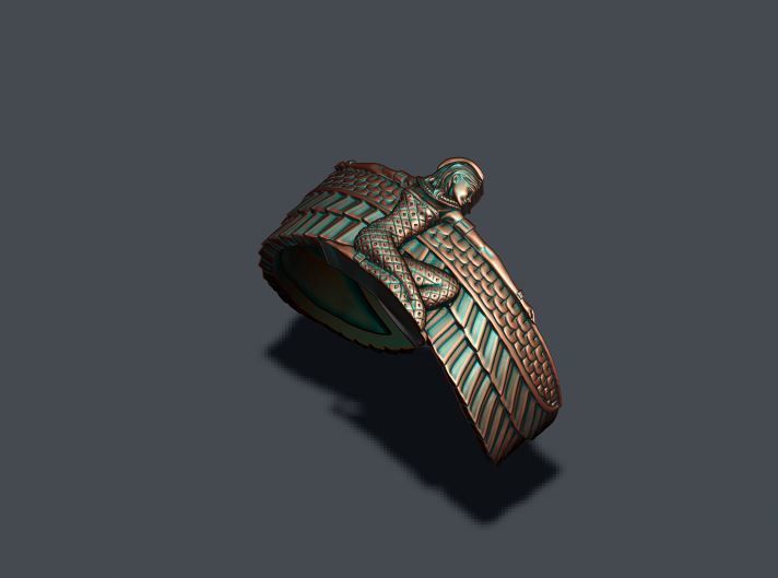 Isis ring 3D print model_3