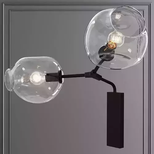 Branching Bubble Sconce Oil-rubbed Bronze and Clear Glass